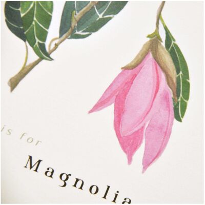 Flower Letter Print M - Magnolia Small