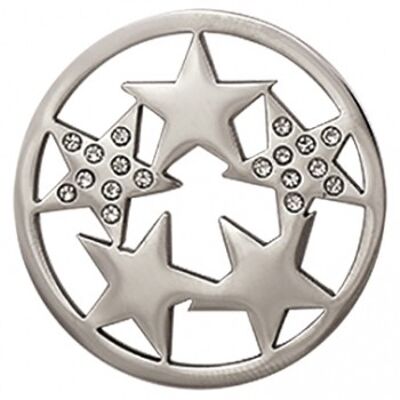 Estrellas de disco de moneda con acero zirconia