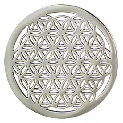 Coin disc flower of life steel