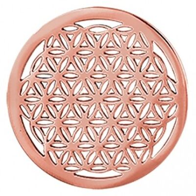 Moneda disco flor de la vida rosado