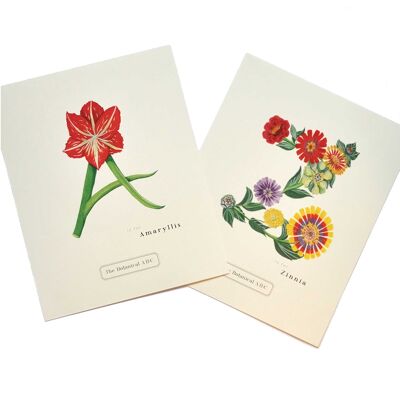 Flower Letter Print G - gentian Small