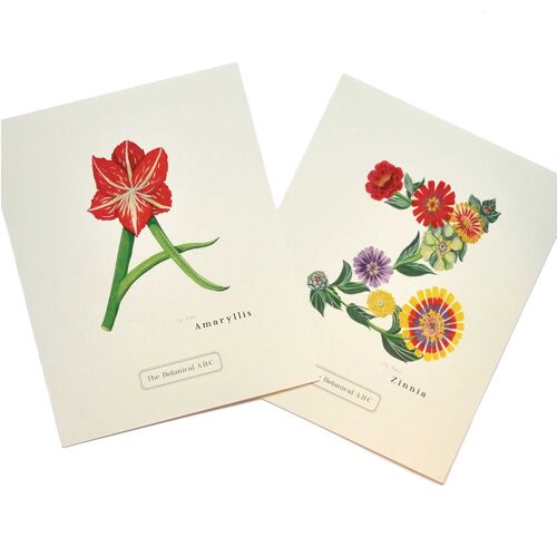 Flower Letter Print G - gentian Large