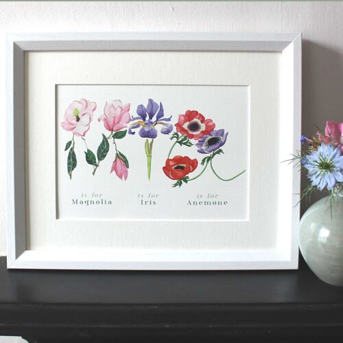 Personalised Name or Word Prints - 6 - 10 Flower Letters £22.50