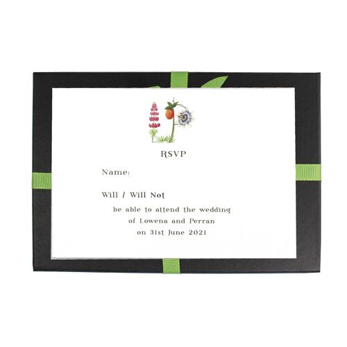 RSVP Cards - Ribbon Tied Box of 100 Cards