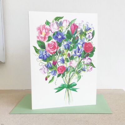 Thank You Posy Card - One Card £2.75