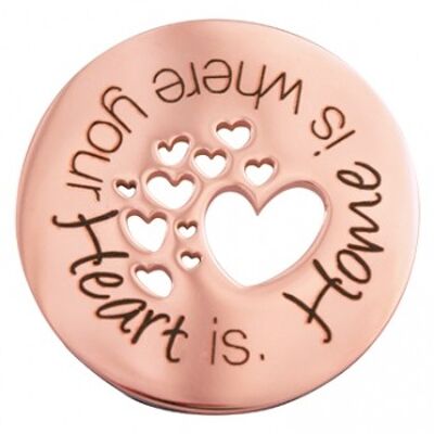 Coin disc Home is where your heart is rosé