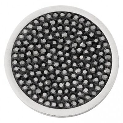 Moneda disco circonita color gris