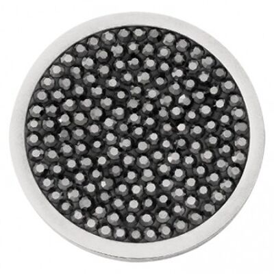 Disco moneta zirconia grigia