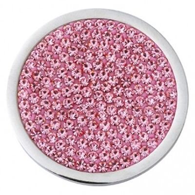 Moneda disco circonita rosa