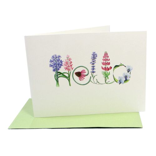 Hello Message Card - One Card