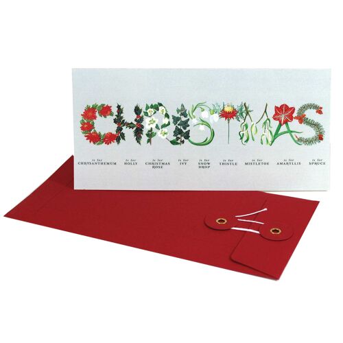 Long Christmas Card - Pack of 6 Cards £11.50