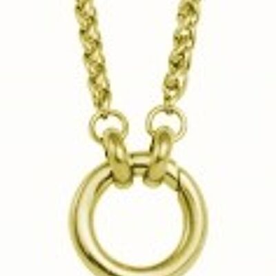Cable chain gold 80cm with spring ring to open