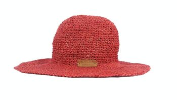 Chapeau en chanvre rouge 2