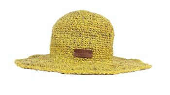 Chapeau en chanvre jaune 2