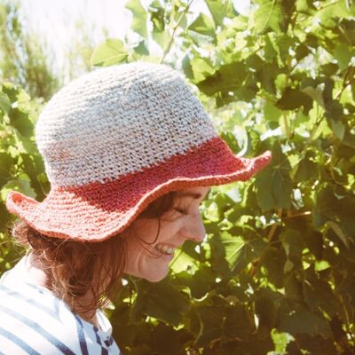 Red two-tone hemp hats
