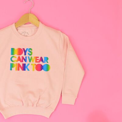 Boys Can Wear Pink Too KIDS Sudadera