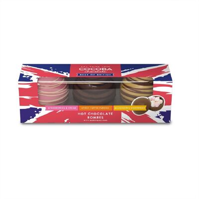 Pack de 3 mélanges de bombes au chocolat chaud Best of British