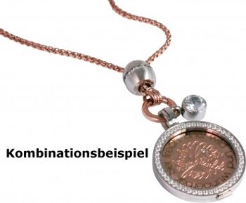 Pendentif solitaire rose - Collection COINS et GLAMOUR 2