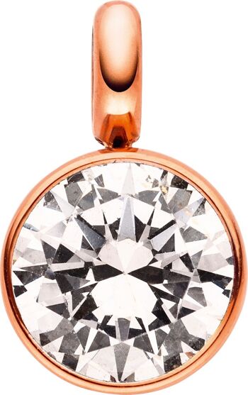 Pendentif solitaire rose - Collection COINS et GLAMOUR 1