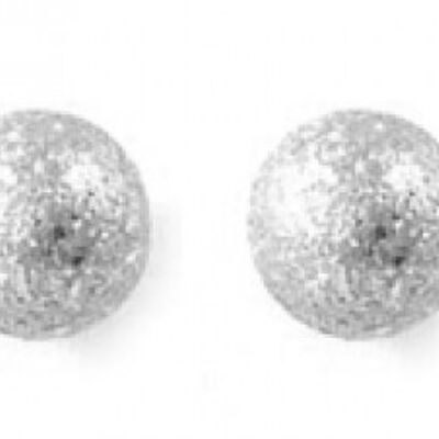 Pendientes de bola de acero con corte de diamante