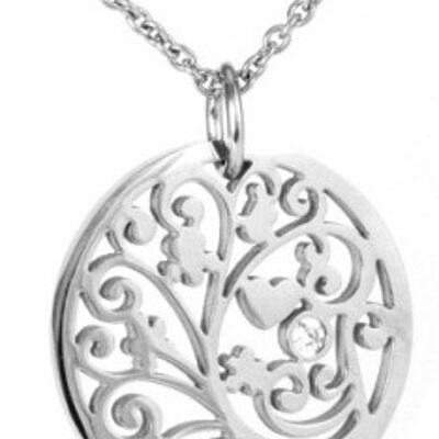 Pendant ornaments steel with zirconia