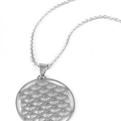 Steel flower of life pendant