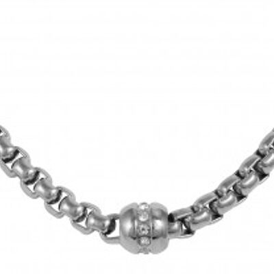 Chain with magnetic zirconia clasp steel