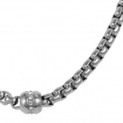 Chain with magnetic zirconia clasp steel