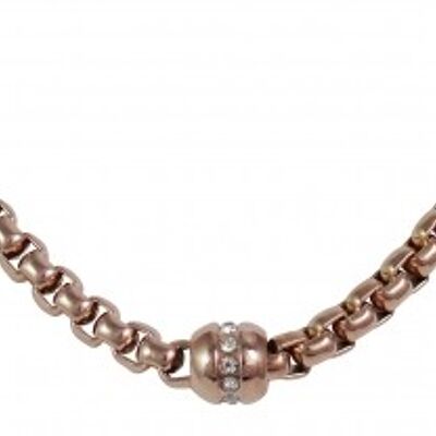 Chain with magnetic zirconia clasp rose