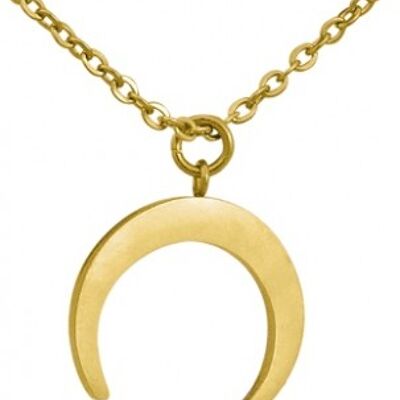 Chain moon stainless steel yellow gold