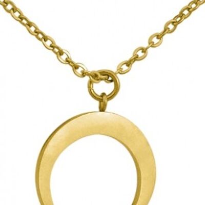 Chain moon stainless steel yellow gold