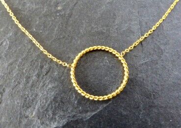 Catena con anello ritorto oro