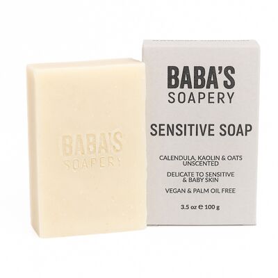 Soap Sensitive - sin perfume, con caléndula, arcilla y avena