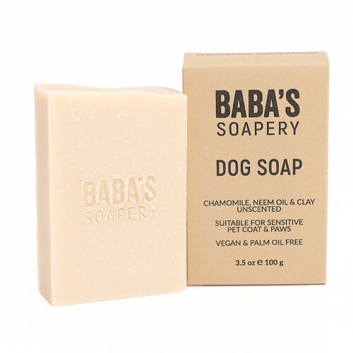 Dog Soap - neem oil, chamomile and red clay