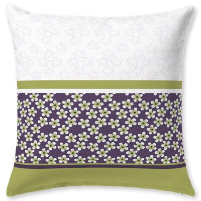 COUSSIN EN MICROFIBRE MILOS REMPLI VIOLET