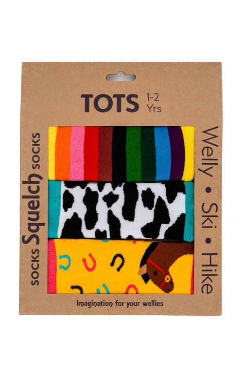Set of Three Squelch Tot Welly Socks in a Gift Box 5