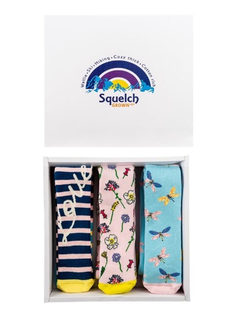 Set of Three Squelch Adult Socks in a Gift Box 1