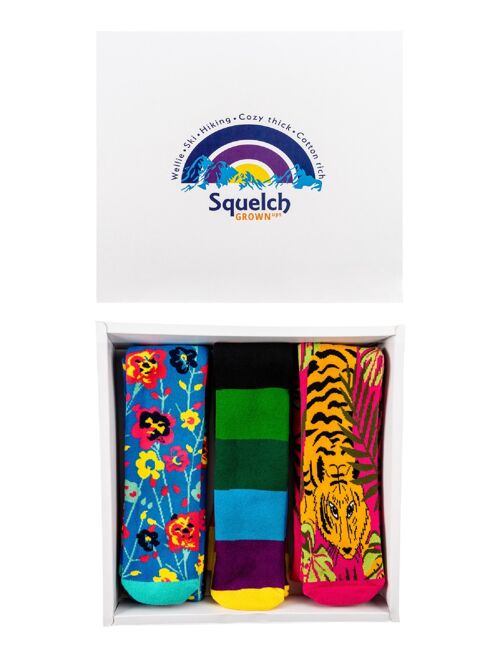 Set of Three Squelch Adult Socks in a Gift Box 2