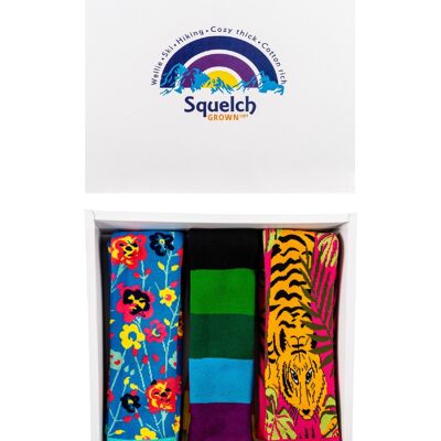 Set of Three Squelch Adult Socks in a Gift Box 2