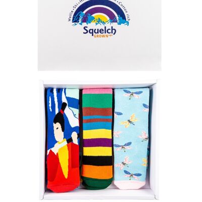 Set di tre calzini per adulti Squelch in confezione regalo 4