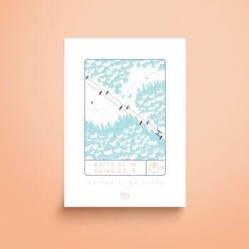 Carte postale ski Portes du soleil Avoriaz