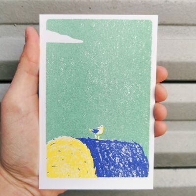 Risographie Summer Fragments - Goeland postcard