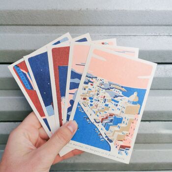 Risographie Fragments d'Italie - Lot de 5 cartes postales 2