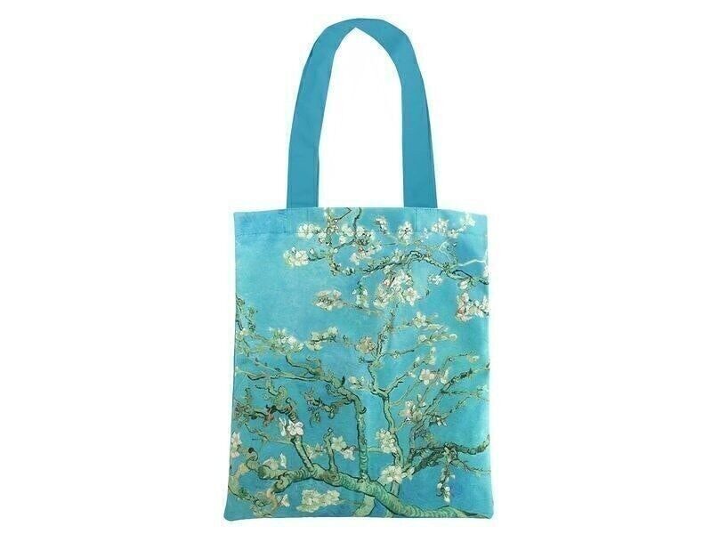 Borsa in cotone Luxe, Van Gogh, Mandorlo in fiore