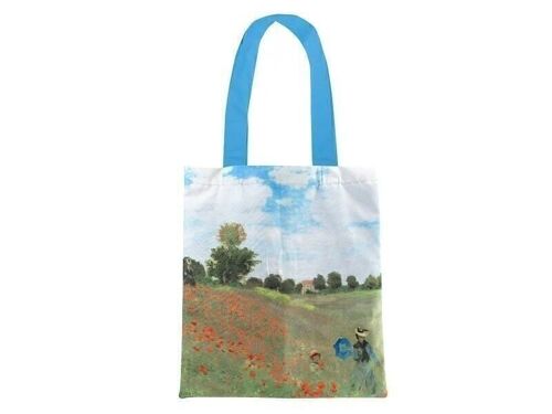 Cotton Tote Bag Luxe, Monet, Field with poppies