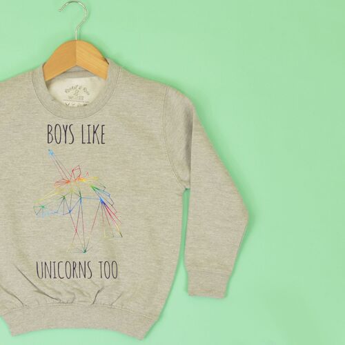 Boys Like Unicorns Too KIDS Sweatshirt
