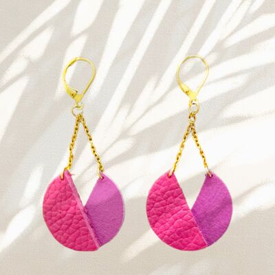 Boucles d'oreilles Guethary- Rose fuchsia