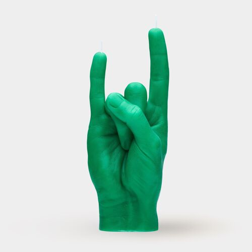 Candle Hand YOU ROCK GREEN