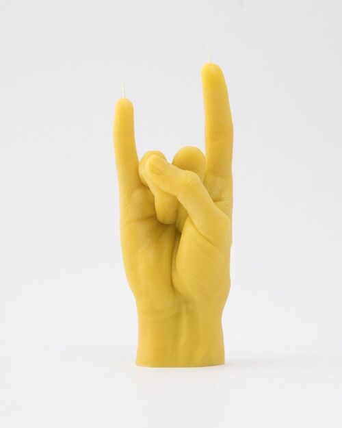Candle Hand YOU ROCK YELLOW