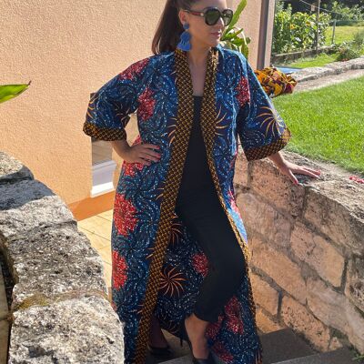 Kimono con stampa africana "Flory"